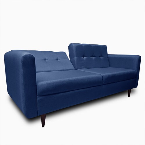 Sofa cama Palermo tela Michell Azul // ENTREGA A CDMX Y ZONA METROPOLITANA.