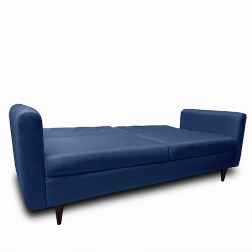 Sofa cama Palermo tela Michell Azul // ENTREGA A CDMX Y ZONA METROPOLITANA.