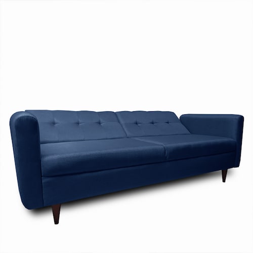 Sofa cama Palermo tela Michell Azul // ENTREGA A CDMX Y ZONA METROPOLITANA.