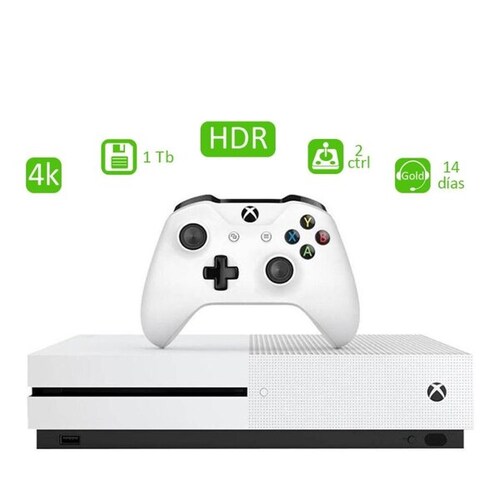 Consola Xbox One S 1 TB con 2 Controles