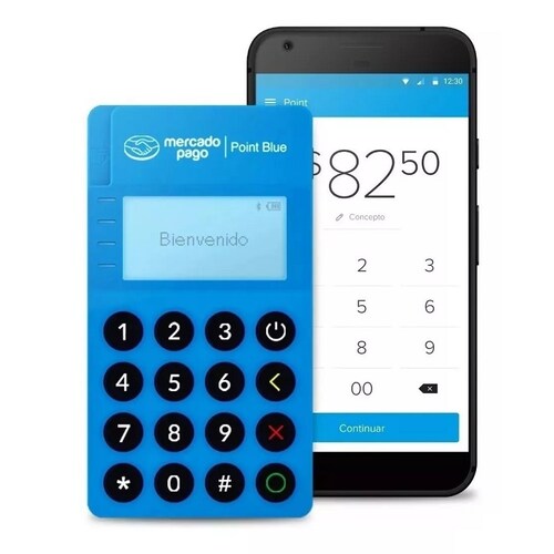 Lector De Tarjetas de Crédito y Débito MercadoPago Point Blue Con Bluetooth