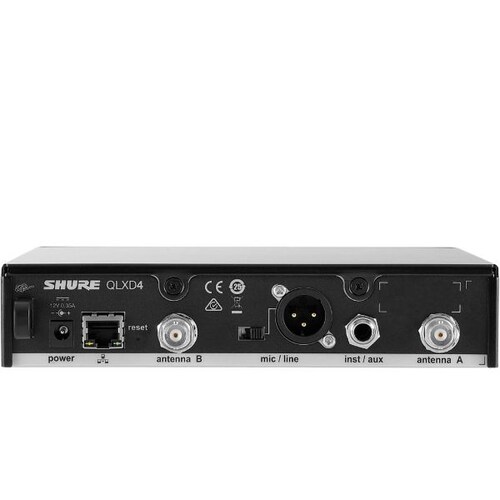 Receptor inalámbrico digital SHURE QLXD4 Red Ethernet exploración automática canales
