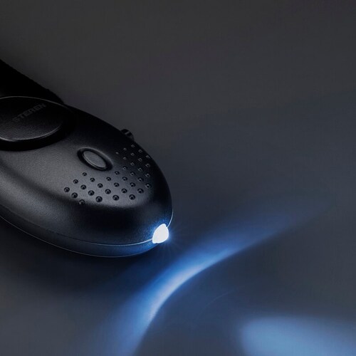Alarma personal de 120 dB, con linterna LED color negro