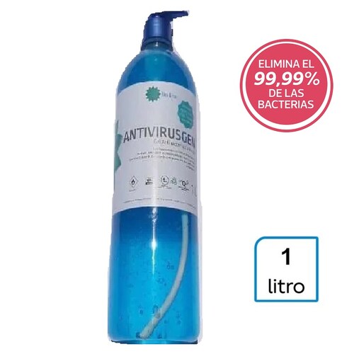 Gel Antibacterial-antiviral Bio Gen 1 Litro Con Dispensador