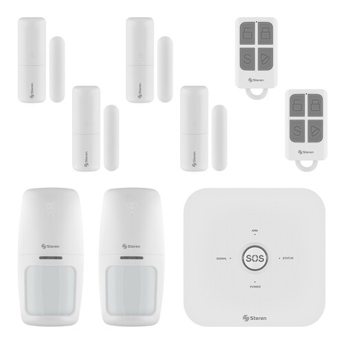 Sistema de seguridad Wi-Fi con alarma, 6 sensores y 2 controles remotos 