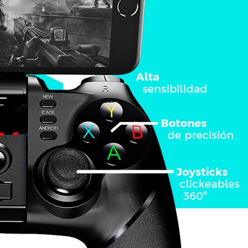 Control Inalámbrico íPega PG9076 para Smartphone PS3 Tablet Emulador y Windows 