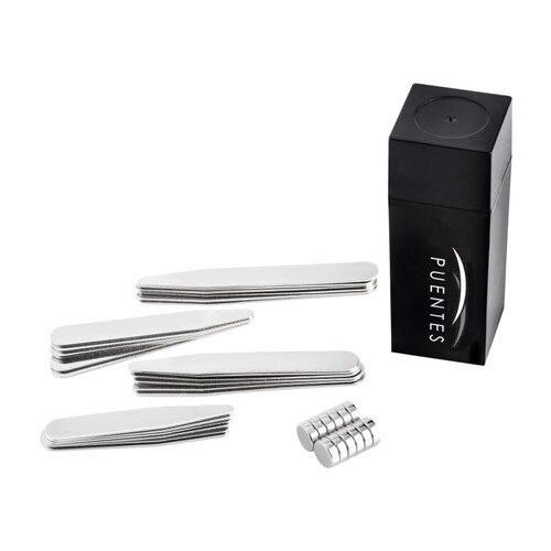 Varillas (Ballenas) de Acero Inoxidable Para Cuello de Camisa Juego de 24 Pzs C/ Imanes 