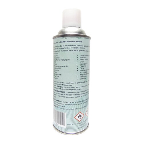 Desinfectante Limpiador Aerosol Lata 400ml Virus Bio 10 Air