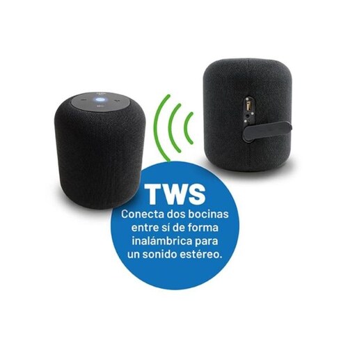 Bocina Bluetooth MISIK MS207 Negro Sonido 360 grados TWS USB Tarjeta SD y Radio FM