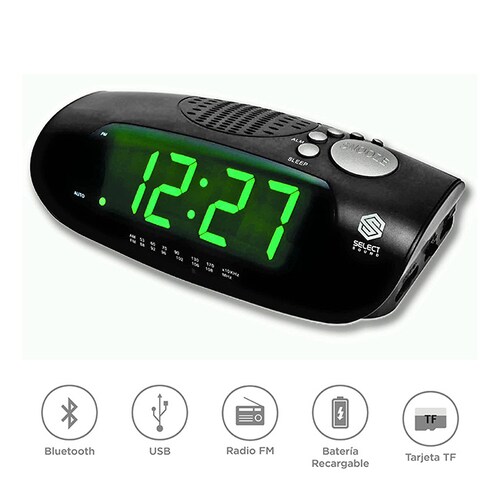 Las mejores ofertas en Relojes despertadores de analógico y digital y radio  reloj con características Entrada Auxiliar de 3.5 mm