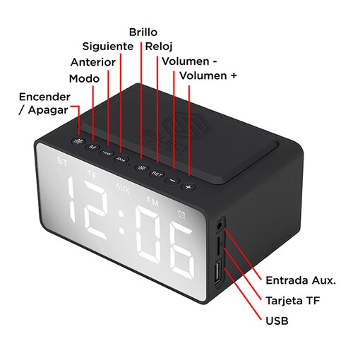 Sonido e Imagen - Radio Reloj Despertador - Radio despertador Whirl