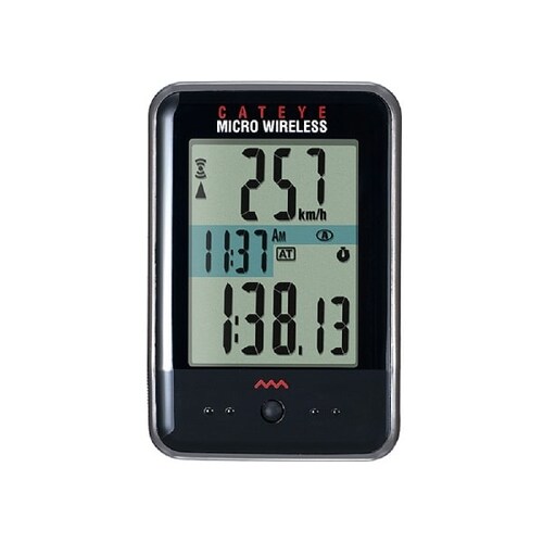 Velocimetro Bicicleta CATEYE CC-MC200W Micro Inalámbrico Negro.