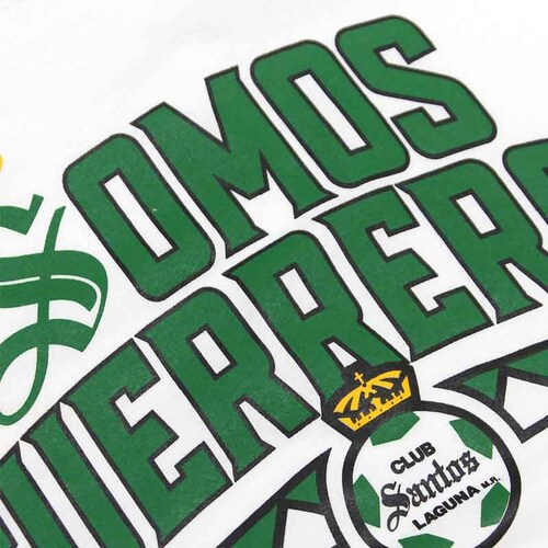 Playera Adulto Santos Somos Guerreros Blanco Producto Oficial