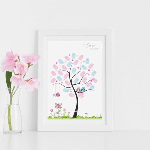 2D IMPRESIONES MÁGICAS Set de regalo bebé para hacer impresiones de manos o pies sin usar colores (baby girl)