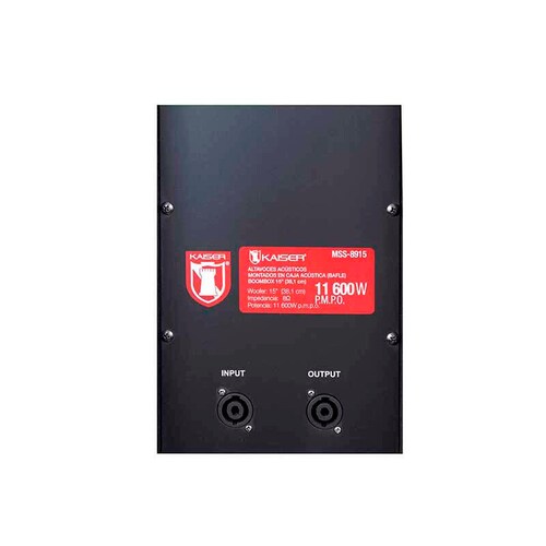 Bafle Pasivo de 15" 11,600W PMPO - Kaiser MSS-8915
