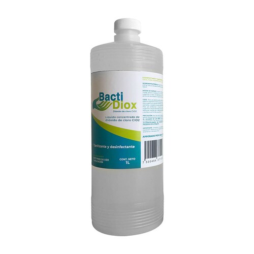 Desinfectante Sanitizante Antibacterial Dioxido De Cloro 1l
