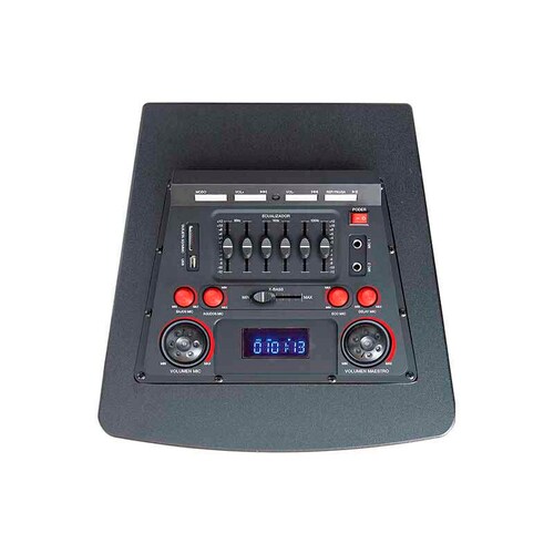 Sistema de Audio Doble X-Bass con Woofer, Bluetooth y Entradas USB y SD, 2x9700W - Kaiser KAS-7412SL