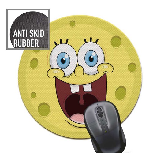 PAQUETE DE 3 MOUSE PAD ANTIDESLIZANTE, DISEÑO BOB ESPONJA 20CM
