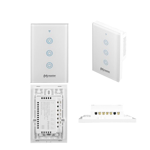 Apagador Inteligente Wifi Touch de 3 Botones / Master /  Iot-wswitch3