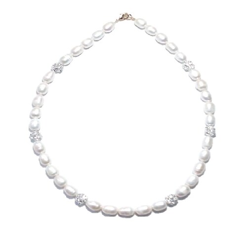 Collar Perla Cultivada y Tornasol A024