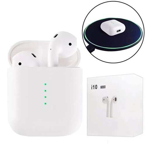 Audífonos i10 Tws Bluetooth Carga Inálambrica Qi 
