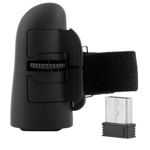 Mouse Óptico De Dedo Bluetooth Negro 