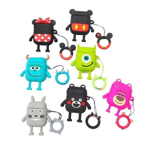 Funda para AirPods Silicon Personajes con Anillo 