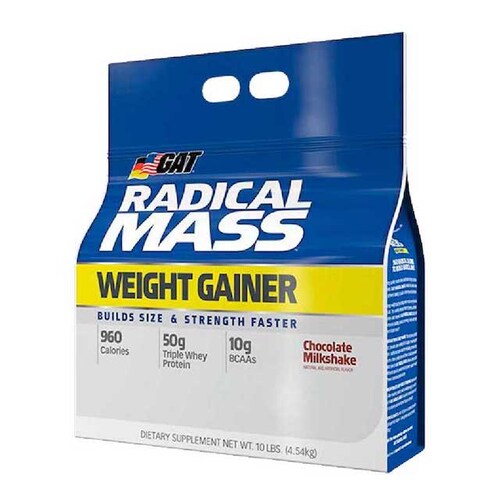 GAT Sport Radical Mass Weight Gainer 10lb. 18 Serv. - Chocolate