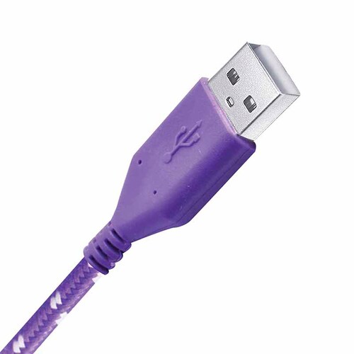 Cable Usb A Micro Usb Agujeta 1 Morado 181213