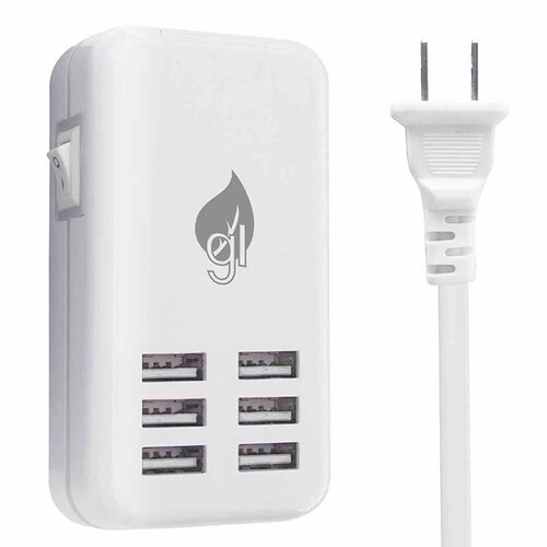 Cargador Múltiple De 6 Entradas Usb De 6A IP-7012