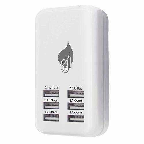 Cargador Múltiple De 6 Entradas Usb De 6A IP-7012