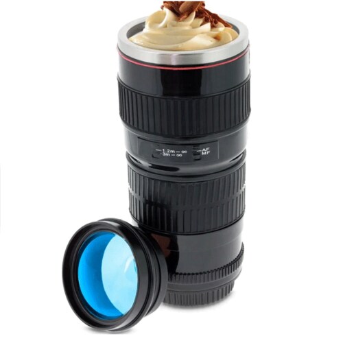 Termo Taza Forma De Lente De Cámara Mod 70-200