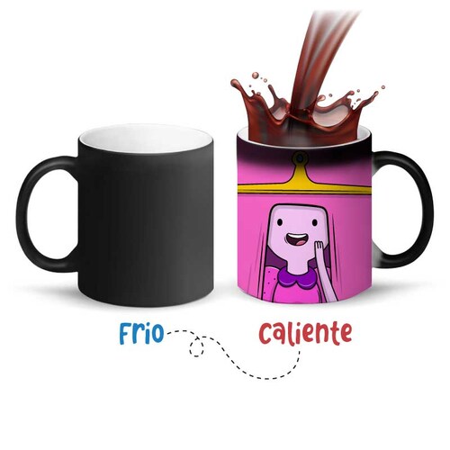 SET 3 TAZAS MAGICAS 11 oz DISEÑO PRINCESAS HORA DE AVENTURA BMO HEROE SHOP