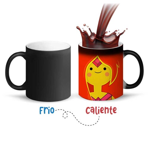 SET 3 TAZAS MAGICAS 11 oz DISEÑO PRINCESAS HORA DE AVENTURA BMO HEROE SHOP
