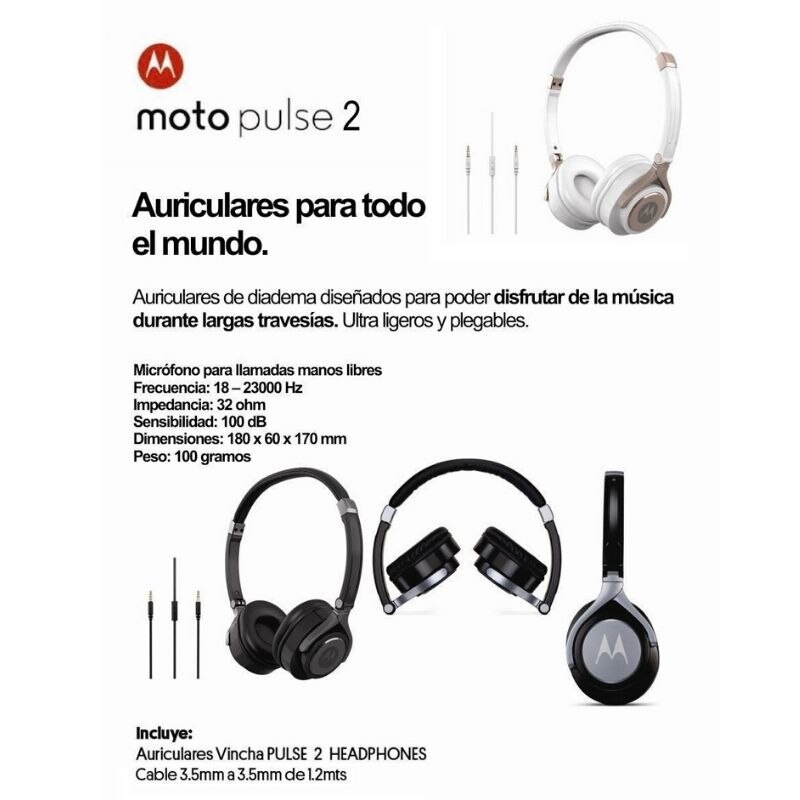 Audífonos pulse 2 negro shops motorola