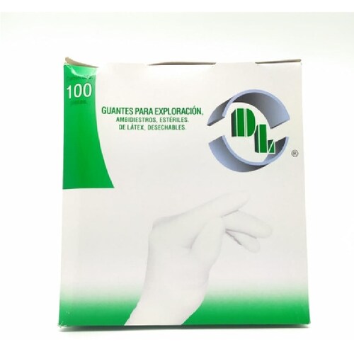 100 pcs guantes latex + Cubrebocas 100 piezas doble capa