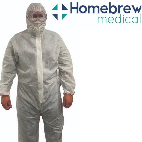 overol  unitalla tela sms 50 gr desechable homebrew  medical 
