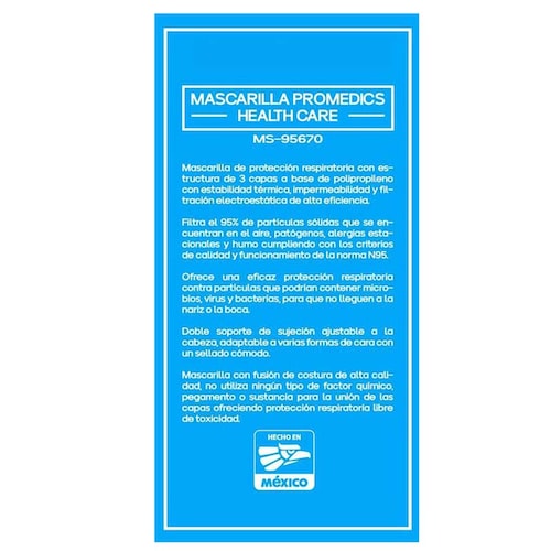 Cubrebocas Mascarilla Proteccion Reutilizable Certificado N95