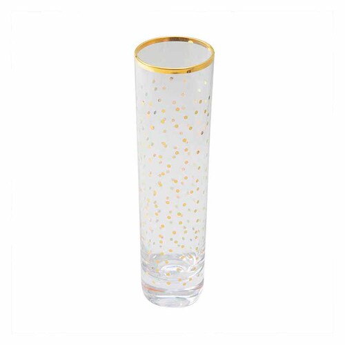 Copa Tipo Flauta De Cristal Gold Points 270ml T040601D