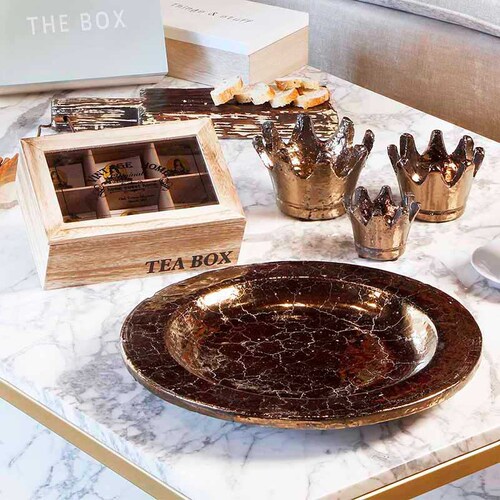 PlatÃ³n Decorativo Para Centro De Mesa Chico En Color Cobre GA945973