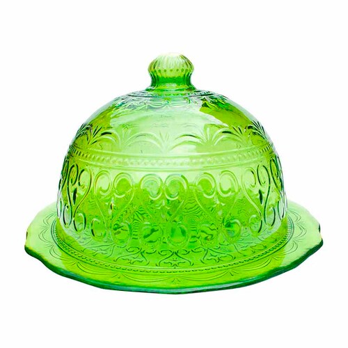Panera con PlatÃ³n y Domo de Cristal Verde T402R