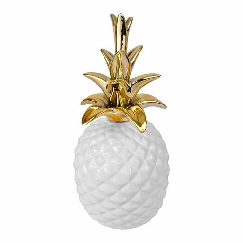 PiÃ±a Seaport Color Blanco con Dorado en CerÃ¡mica  L041704WH