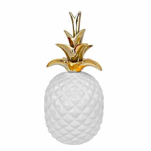 PiÃ±a Seaport Color Blanco con Dorado en CerÃ¡mica  L041704WH