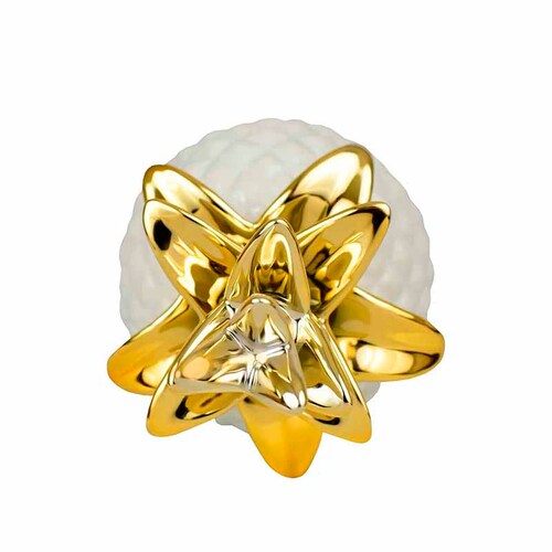 PiÃ±a Seaport Color Blanco con Dorado en CerÃ¡mica  L041704WH