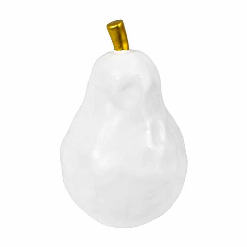 Pera de CerÃ¡mica Blanca con Detalles Dorados  DMF-4208