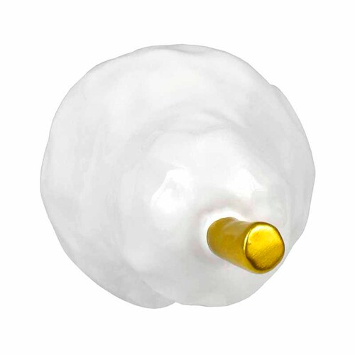 Pera de CerÃ¡mica Blanca con Detalles Dorados  DMF-4208