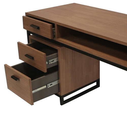 ESCRITORIO INDUSTRIAL modelo FULTON con ARCHIVERO. marca POLTRONE.