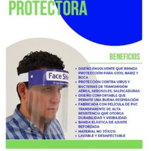 Paquete 6 mascaras protectoras facial cubre boca ojos y nariz