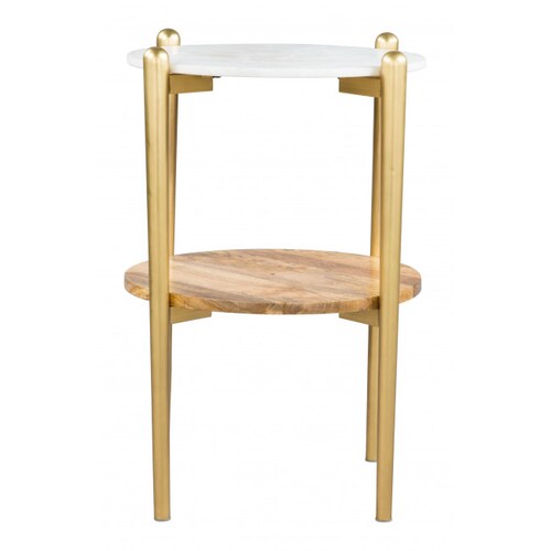 Mesa Lateral Mina Oro/Blanco - Kessa