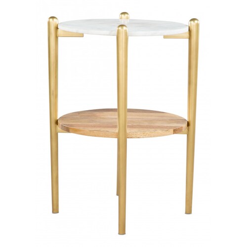 Mesa Lateral Mina Oro/Blanco - Kessa
